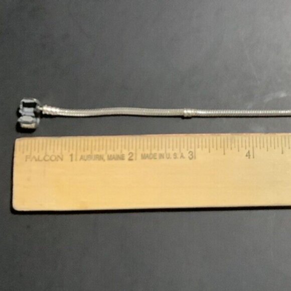 PANDORA Snake Chain Bracelet 8" Sterling Silver Marked S925 ALE 15.04 Gram TW - Picture 4 of 6